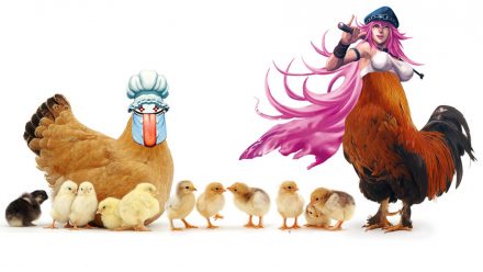 Hönor i spelgården