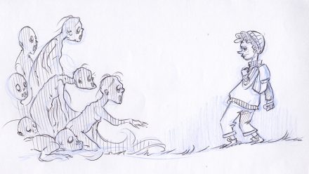 Annas tv-spelspitch: konceptskisser