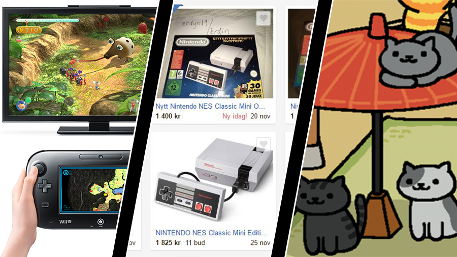 Vecka 46: Tillverkningsstopp för Wii U, ockerpriser för NES Mini och Neko Atsume-film