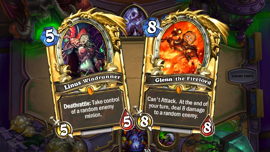 Linus lär sig Hearthstone