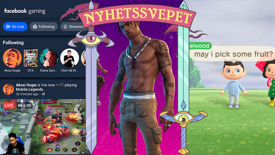 Facebook släpper streamingapp, 12 miljoner såg Fortnite-konsert – och Elijah Wood hälsar på i Animal Crossing
