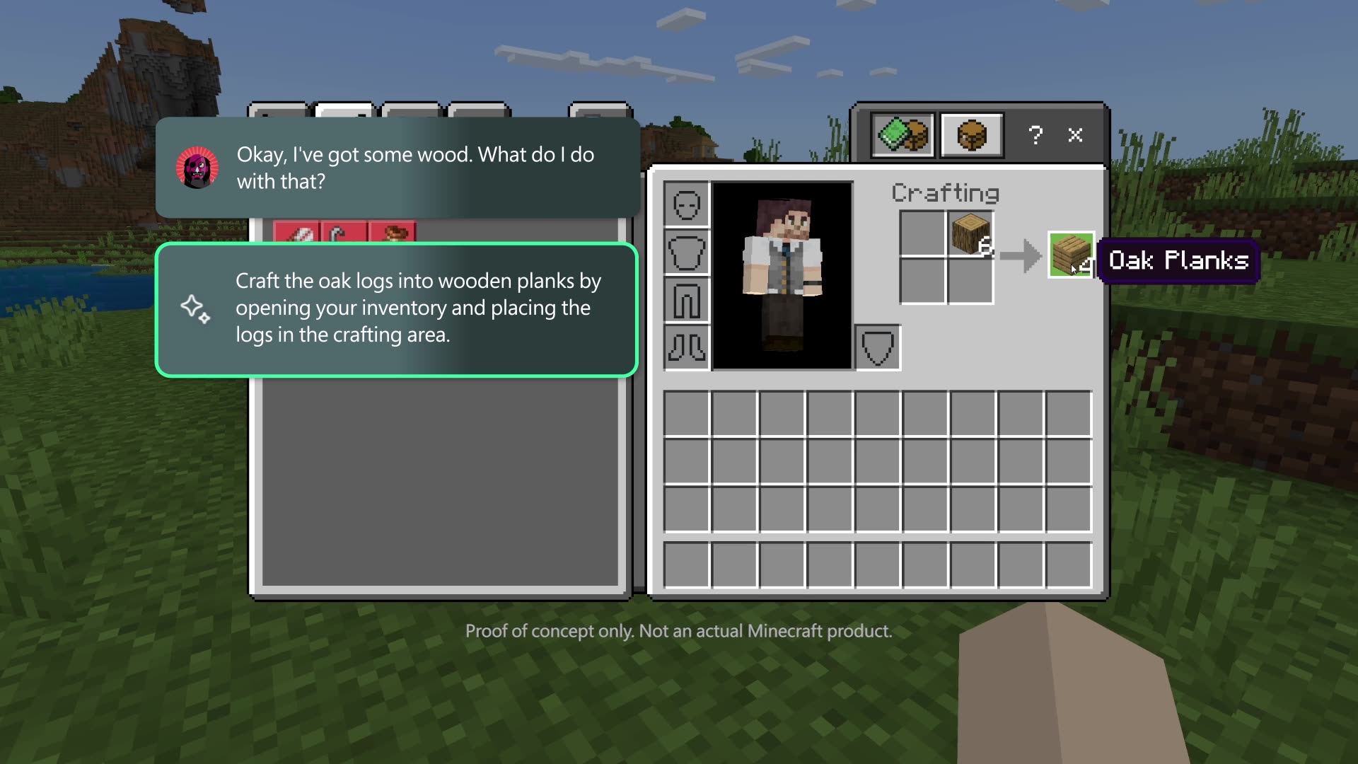 Minecraft med Copilot for Gaming
