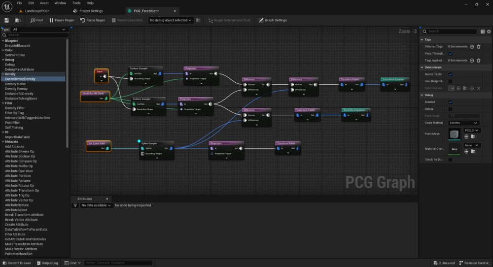Nodbaserat interface för procedural generation i Unreal Engine